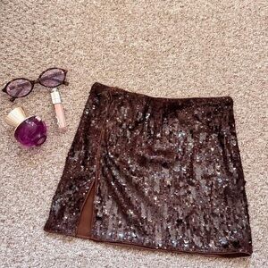 Sequin Brown Skirt